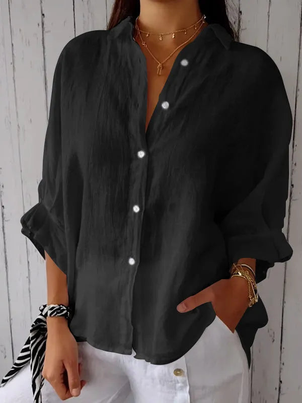 Liliana - Top in lino casual per donna