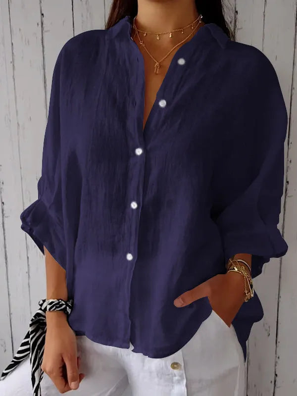 Liliana - Top in lino casual per donna