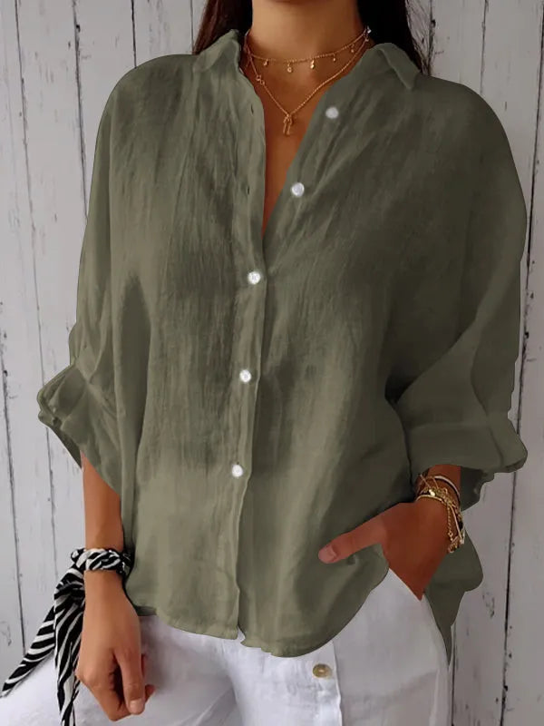 Liliana - Top in lino casual per donna
