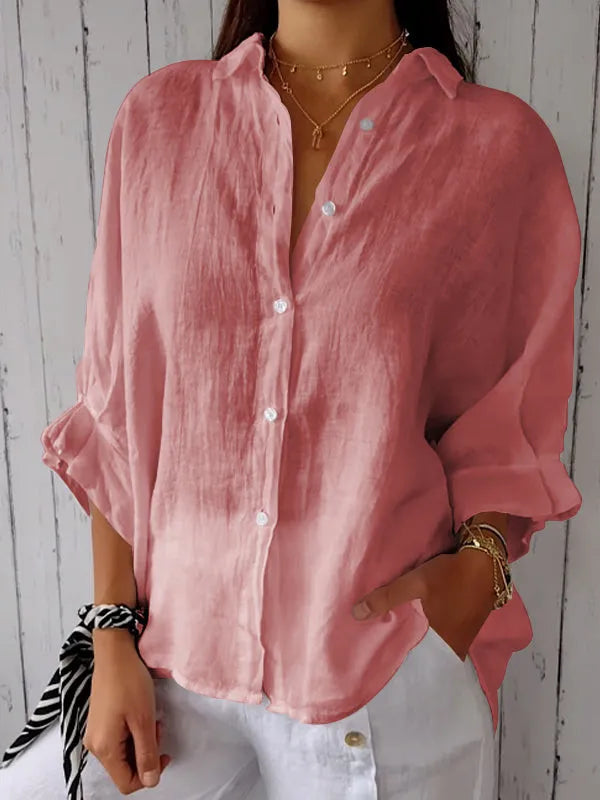 Liliana - Top in lino casual per donna