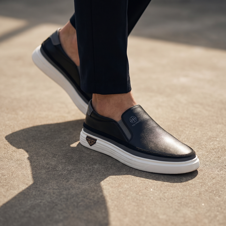 LEONARDO – Sneaker Uomo Slip-On in Pelle