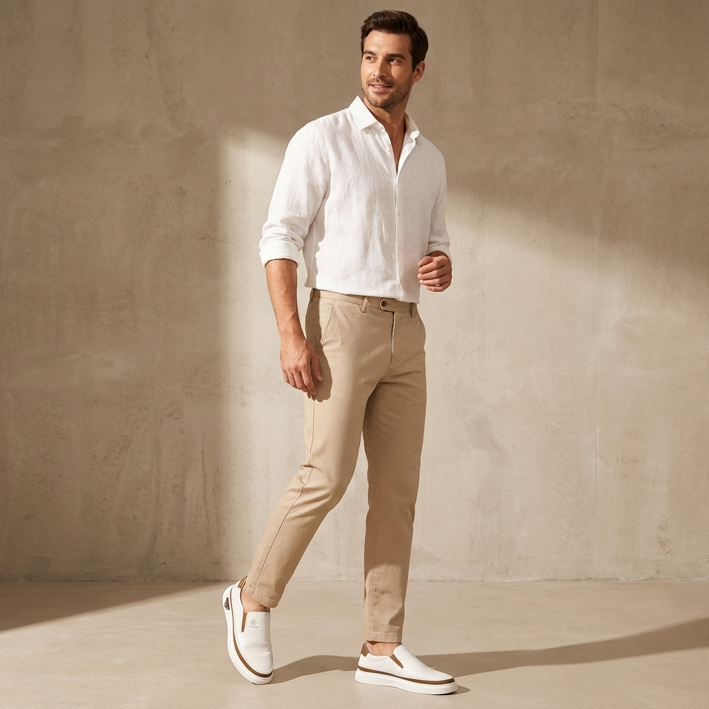 LEONARDO – Sneaker Uomo Slip-On in Pelle